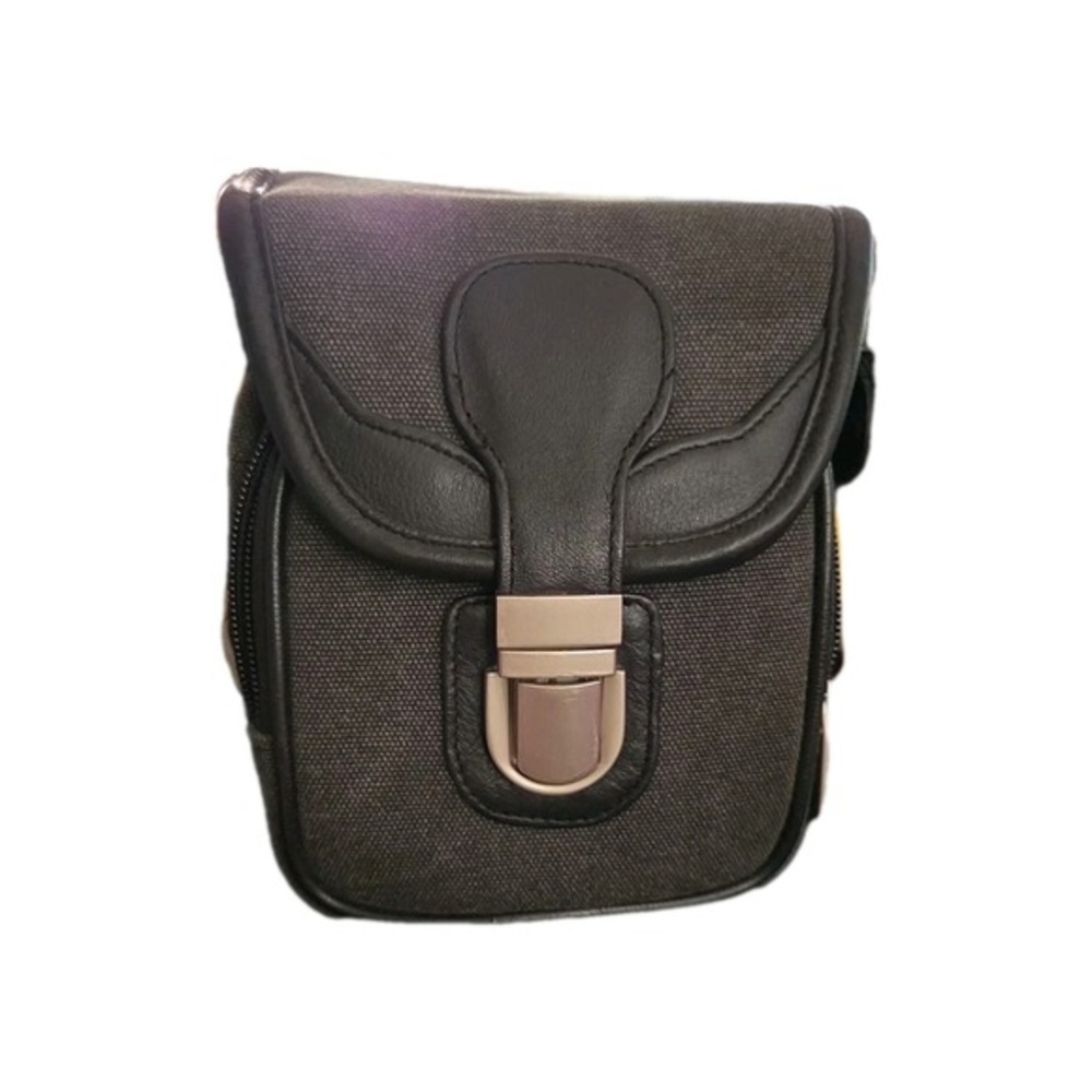 Quantaray‎ 2434 Black Deluxe Leather and Canvas Camera Bag Digital Outdoors Fall